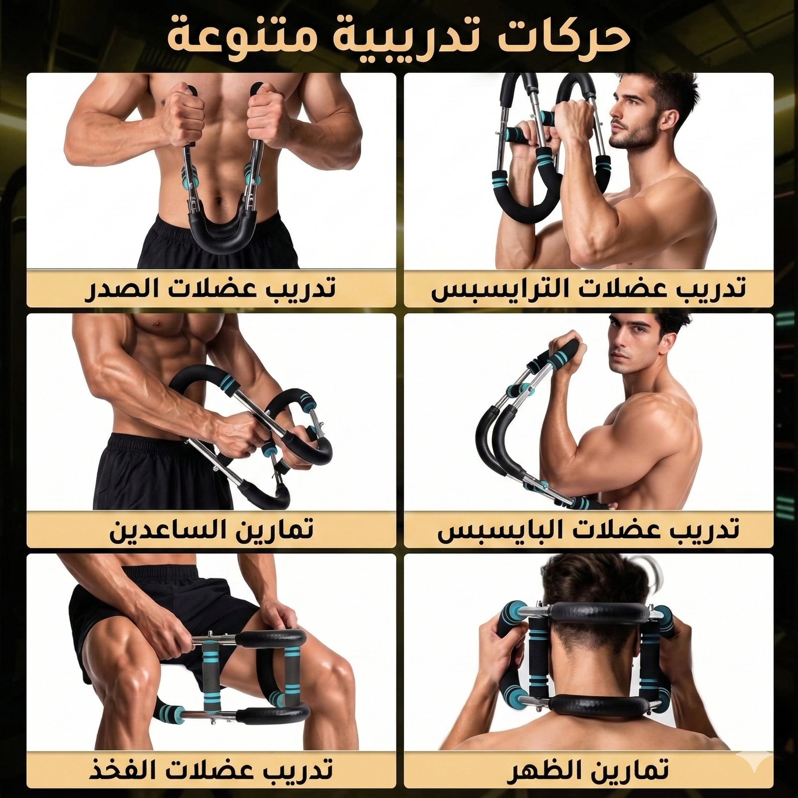 صورة توضح أنواع تمارين جهاز المقاومة
