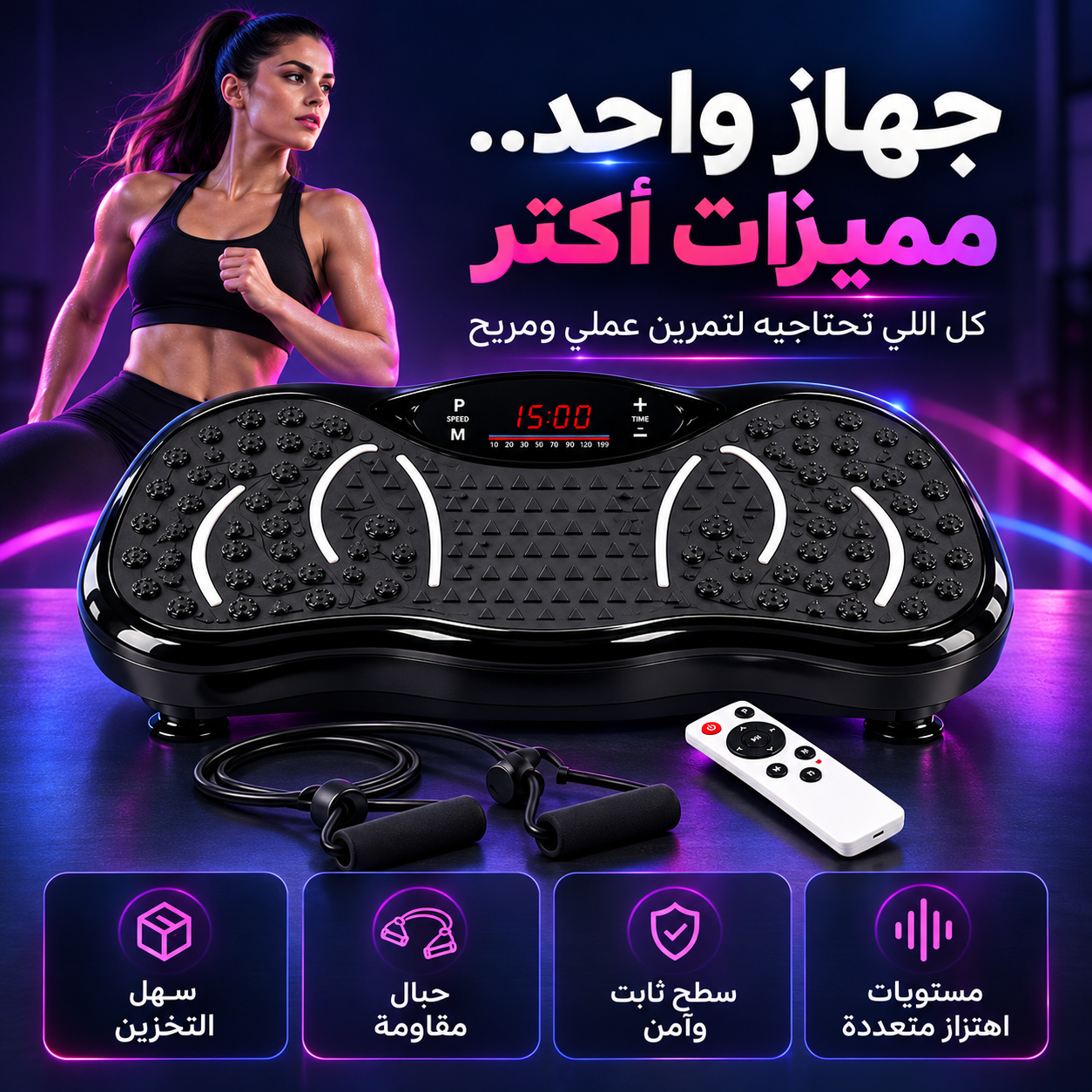 جهاز VIBRAFIT مع الحبال والريموت